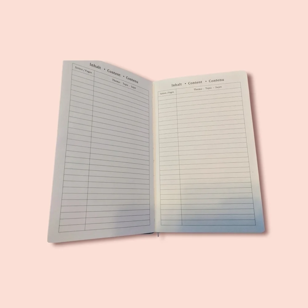 Teal Blue Dotted Journal with Index